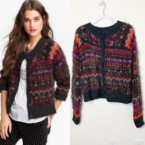 Free People Nordic Party Cardigan Alpaca Wool L